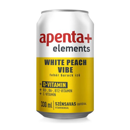 Apenta+ Elements fehér barack ízű szénsavas üdítőital - 330ml