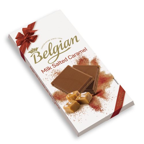 Belgian táblás sós karamellás tejcsokoládé - 100 g