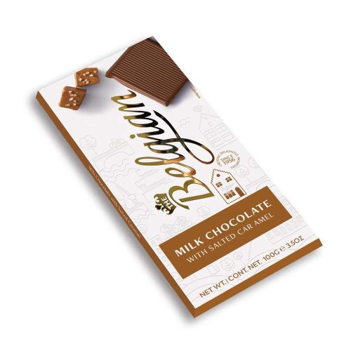Belgian táblás sós karamellás tejcsokoládé - 100 g