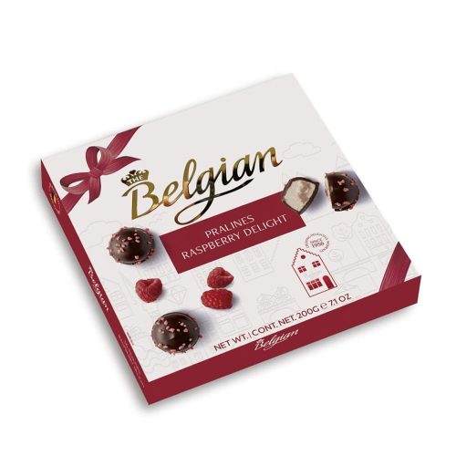 Belgian Raspberry Delight málnás csokoládé praliné desszert - 200 g