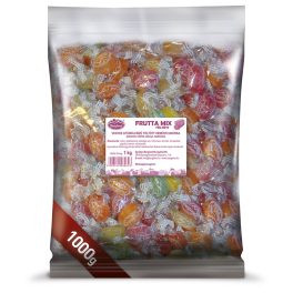   Bergland Frutta Mix vegyes gyümölcsízű töltött keménycukorka - 1000g