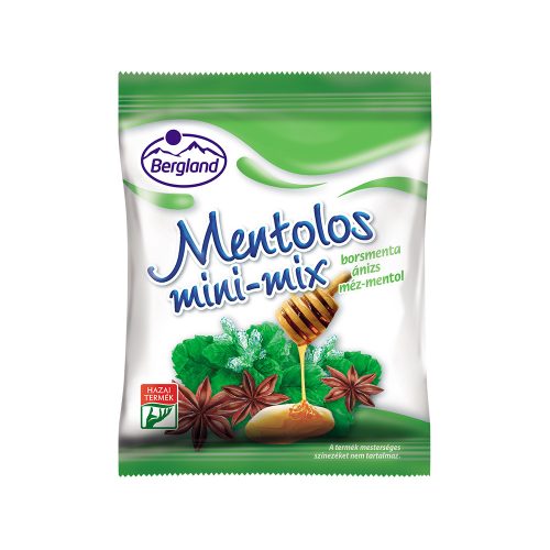 Bergland mini cukorka mentol mini-mix - 70g