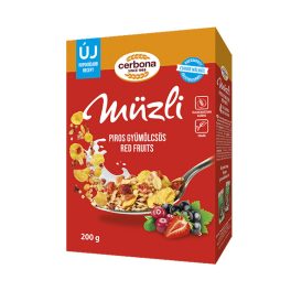 Cerbona müzli piros gyümölcsös - 200g