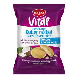   Detki Vitál cukormentes keksz kókuszos, édesítőszerekkel - 180g