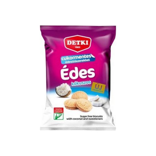 Detki cukormentes keksz kókuszos, édesítőszerekkel - 180g