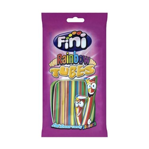 Fini Rainbow tubes eper ízű gumicukor - 90g
