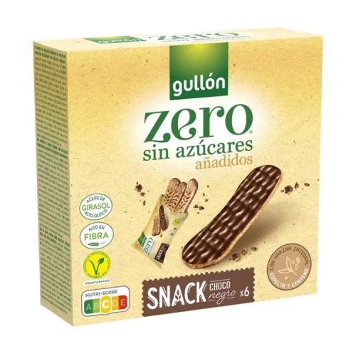 Gullon Snack zero étcsokoládés szelet ( 6x25g ) - 150g