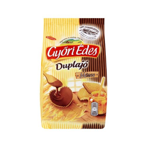 Győri Édes Duplajó kakaós bevonóval mártott,omlós,mézes keksz-150g