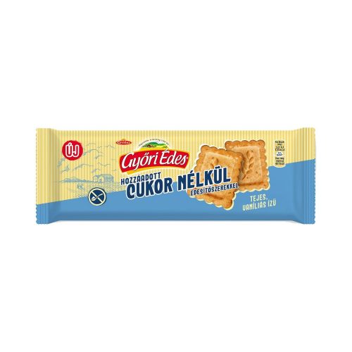 Győri Édes vaníliás tejes keksz TK búzaliszt,édesítőszer-100g