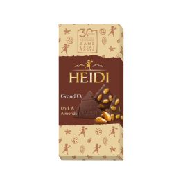 Heidi táblás étcsokoládé karamelizált mandula - 100g
