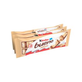   Kinder Bueno White fehér csokoládéval bevont ostya 3-as csomag T(2x3) - 117g