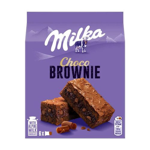 Milka Choco Brownie sütemény tejcsokoládéval, tejcsokoládé darabokkal-150g