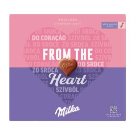   Milka I love Milka alpesi tejcsokoládé praliné epres töltelékkel - 110g
