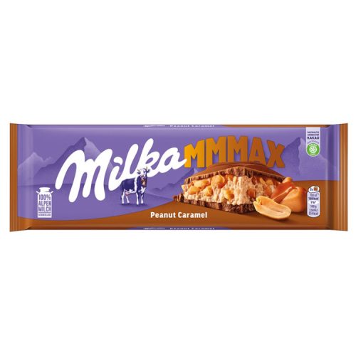 Milka földimogyorós-karamellás tejcsokoládé földimogyi darabok,rizs-276g