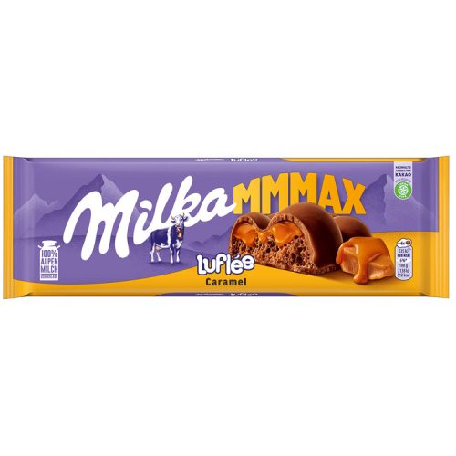 Milka Luflée alpesi tejcsokoládé karamell töltelék - 250g