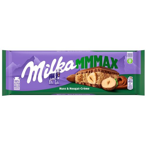 Milka tejcsokoládé mogyorós-mandulás krémtöltelék,egész mogyoró - 300g