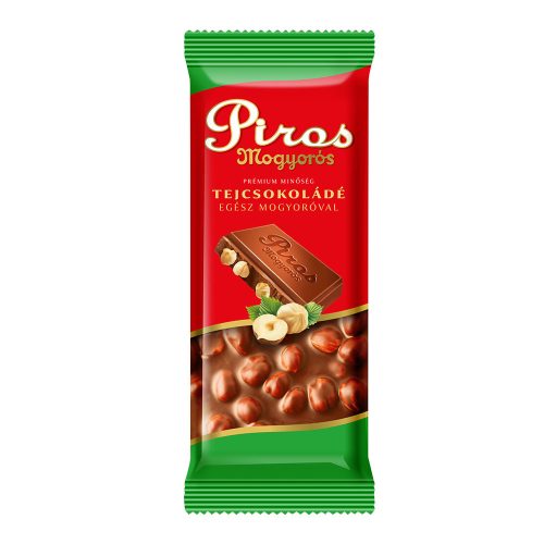 Piros Mogyorós tejcsokoládé - 70 g