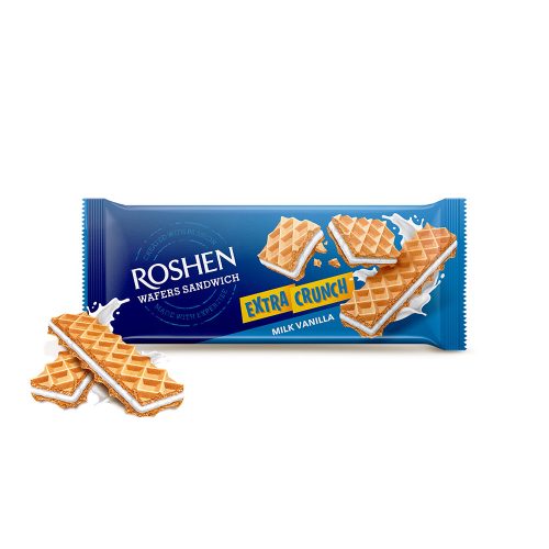 Roshen Extra Crunch Wafers tejes-vaníliás ostya - 142g