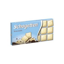  Schogetten fehér csokoládé pörkölt kakaóforgáccsal-étcsokoládéval-100g