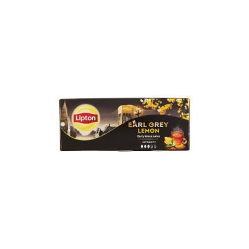 Lipton earl grey lemon fekete tea dobozos 25 filter - 50g