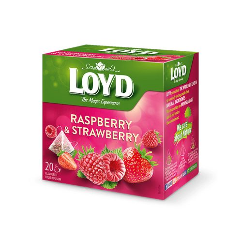 Loyd piramid tea eper-málna - 40g