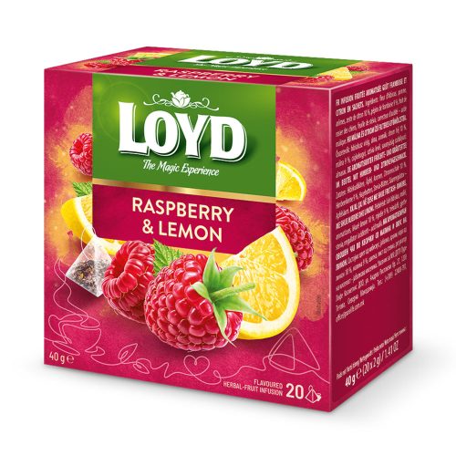 Loyd piramis tea málna-citrom - 20x2g