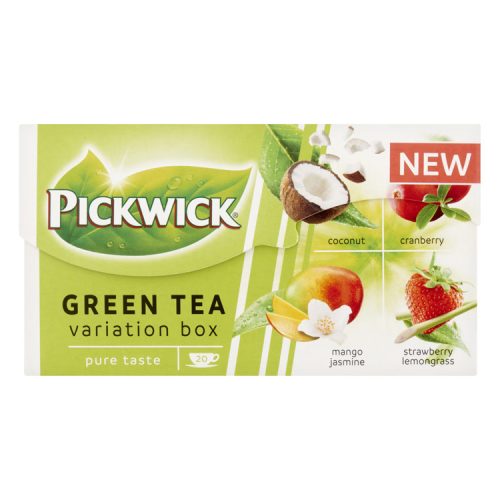 Pickwick zöldtea variációk (kókusz, áfonya, eper, mangó-jázmin) - 15g