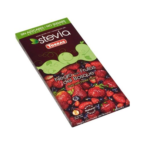 Diet Torras stevia erdei gyümölcsös étcsokoládé - 125g