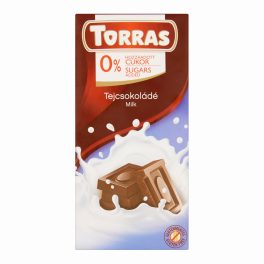   Torras táblás tejcsokoládé hozzáadott cukor nélkül - 75g