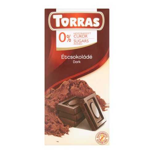 Torras táblás étcsokoládé hozáadott cukor nélkül - 75g