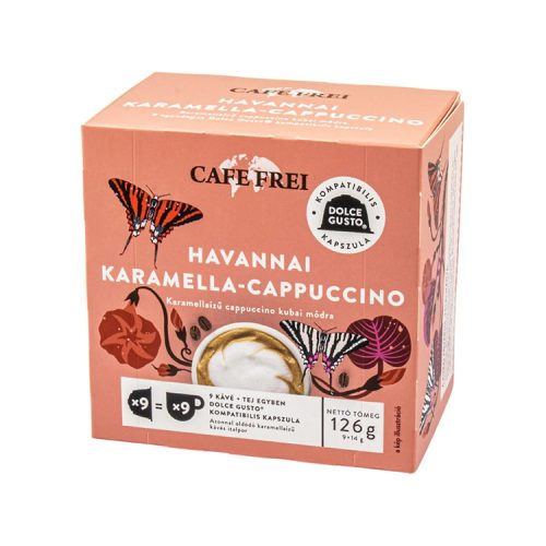 Cafe Frei Havannai Karamell Capp. karamella ízű kávékapszula 9x14g - 126g