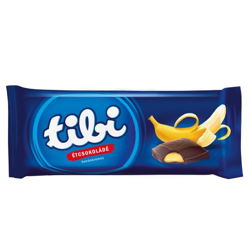 Tibi táblás étcsokoládé banán ízű krémmel - 90 g