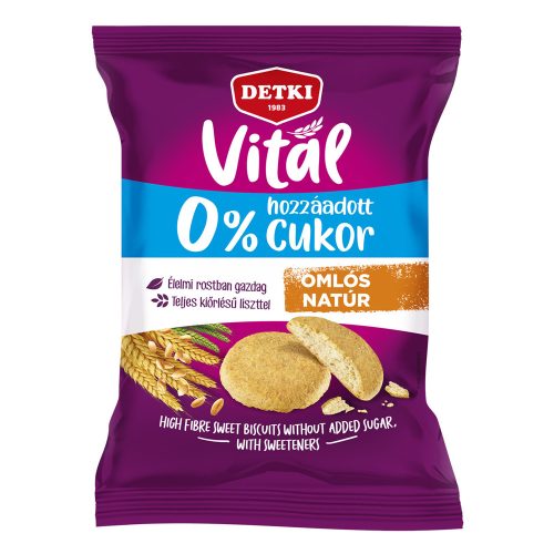 Detki Vitál édes-omlós keksz hozzáadott cukor nélkül - 180 g