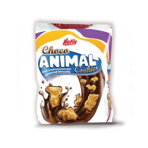 NEFIS Choco animal kakaós bevonatú keksz - 200 g