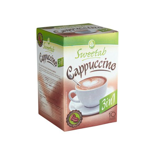 Sweetab Cappuccino 3 in 1 kávéspecialitás fruktózzal 10 db - 100 g