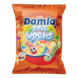   Damla kukac savanyú, vegyes gyümölcs ízű gumicukorka - 80g
