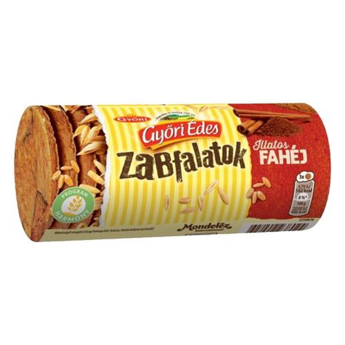 Győri Édes Zabfalatok fahéjas, zabpelyhes, omlós keksz - 188g
