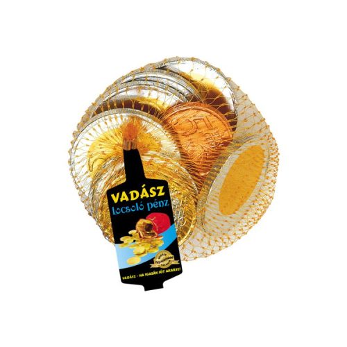 Vadász tejcsokoládé pénz háló - 70g
