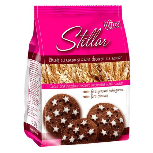 Viva Stellar keksz kakaós-mogyorós - 150 g