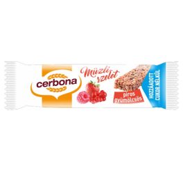  Cerbona piros gyümölcsös, hozzáadott cukor nélküli müzliszelet - 20g
