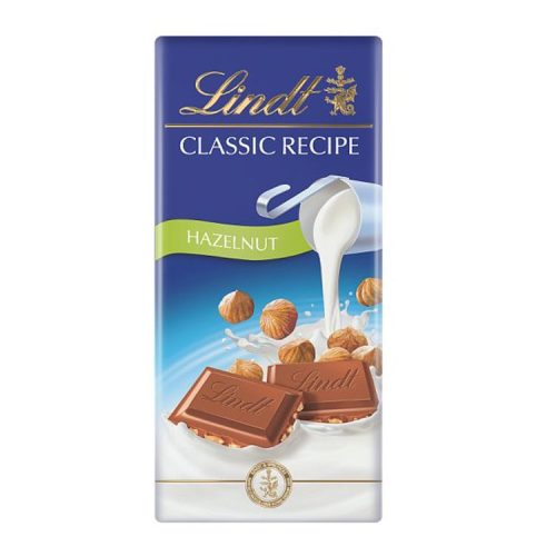 Lindt Classic Recipe táblás, mogyorós tejcsokoládé -100g