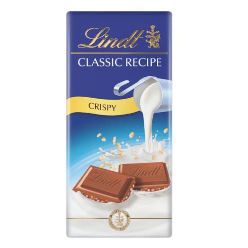 Lindt Classic Milk táblás tejcsokoládé Crispy - 100 g
