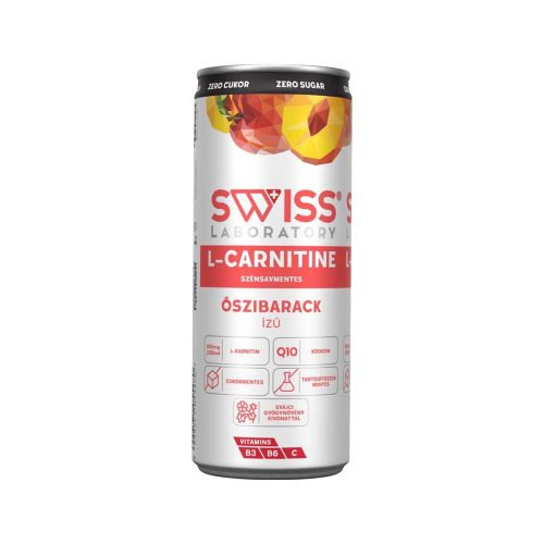 Swiss Laboratory L-Carnitine őszibarack ízű szénsavas ital - 250 ml