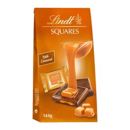 Lindt Squares tejcsokoládé karamella töltelékkel - 144 g