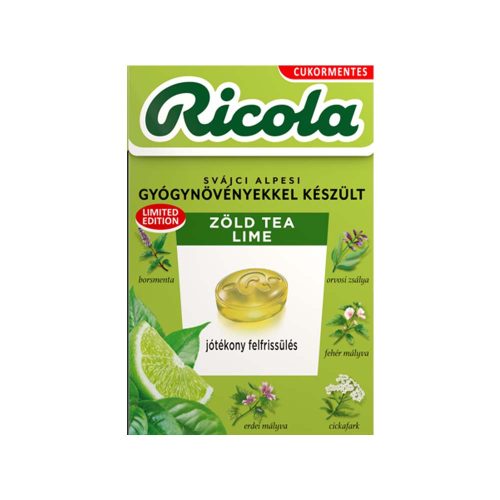 Ricola cukorka Zöld Tea-Lime - 40g