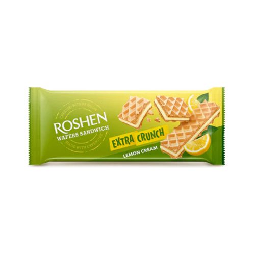 Roshen Extra Crunch Citrom ízesítésű krémmel töltött ostya - 142g