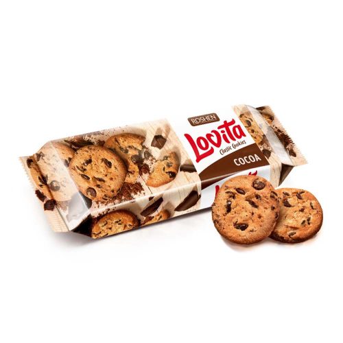 Roshen Lovita Classic Cookies Teasütemény csokidarabokkal-150g