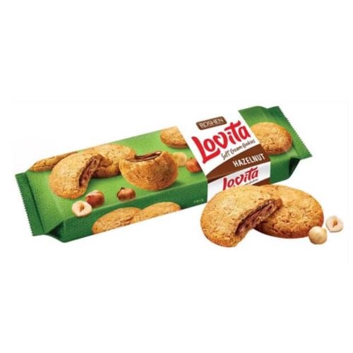 Roshen Lovita Soft Cream Cookies Teasütemény mogyorós -127g