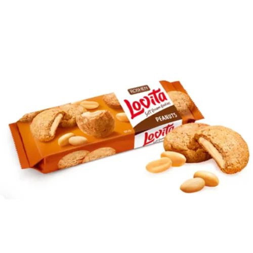 Roshen LovitaSoft Cream Cookies Teasütemény földimogyorós -127g