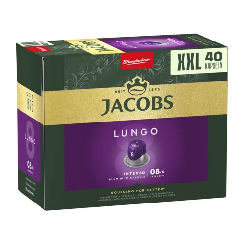 Jacobs kávékapszula Lungo 8 Intenso - 40 db